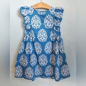 Mini Boden Blue Tropical Floral Dress